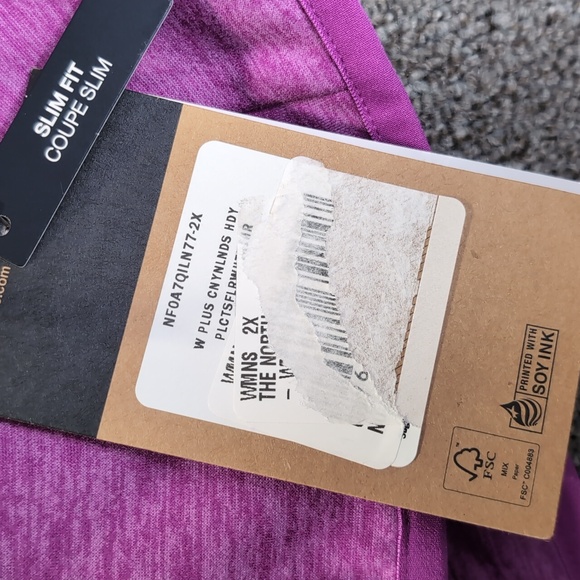 NWT The North Face Canyonlands Hoodie Heathered Cyber Berry Full Zip Size 2XL - Picture 5 of 12